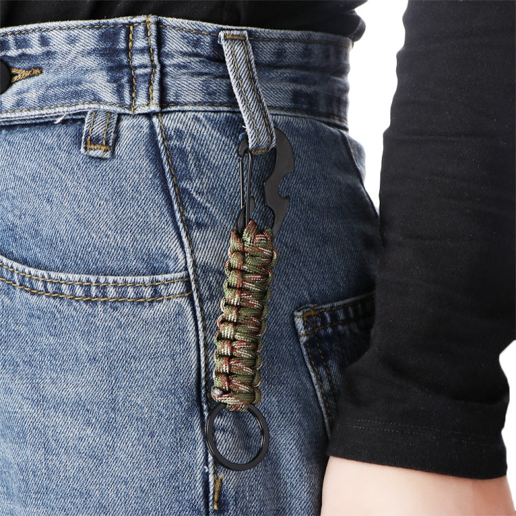 2pcs Outdoor Climbing Eagle Beak Buckle Umbrella Rope Hand-Woven Key Hanging Buckle, Hanging Buckle(Army Green Camouflage), Hanging Buckle(Black+Orange), Hanging Buckle(Black), Hanging Buckle(Army Green)