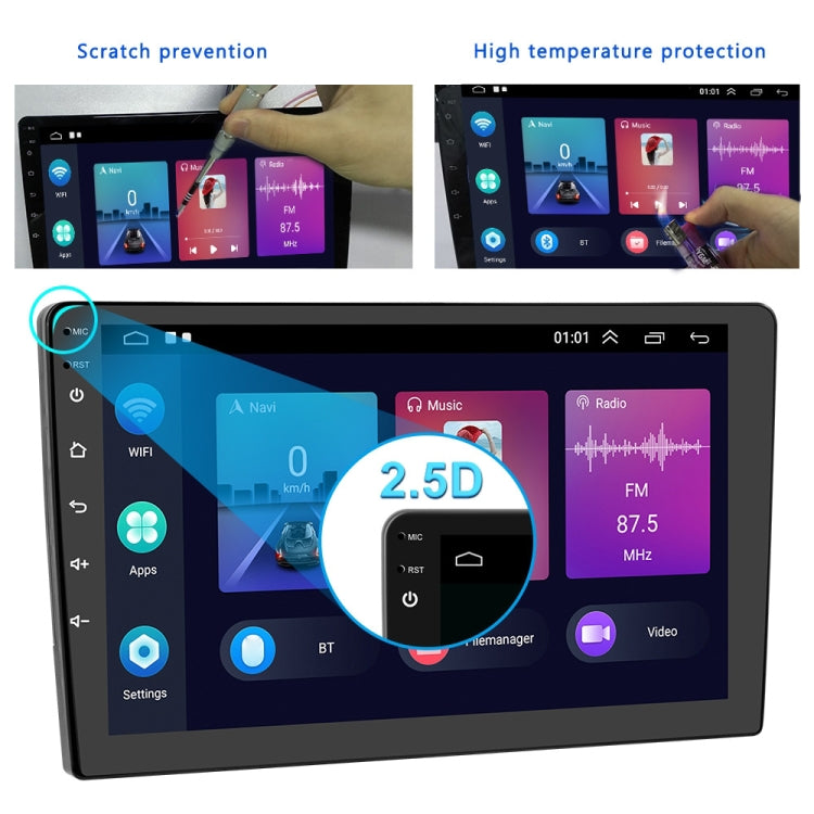 Dual-Spindle Universal Central Control Screen Car Navigator Reversing Video Player, A3012 9 Inch Android Navigation CarPlay 1+32G