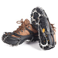 F11-1 11 Teeth 201 Stainless Steel Outdoor Snow and Ice Mountaineering Non-slip Shoes Cover, 11 Teeth (M Black), 11 Teeth (L Orange), 11 Teeth (L Black), 11 Teeth (M Orange)