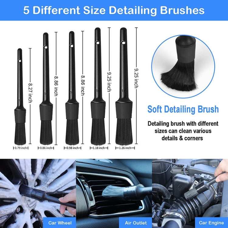 WRS-CS29 Car Wash Cleaning Brush Set Car Interior Crevice Cleaning Electric Drill Brush, 22pcs/set, 23pcs/set, 24pcs/set, 26pcs/set, 27pcs/set