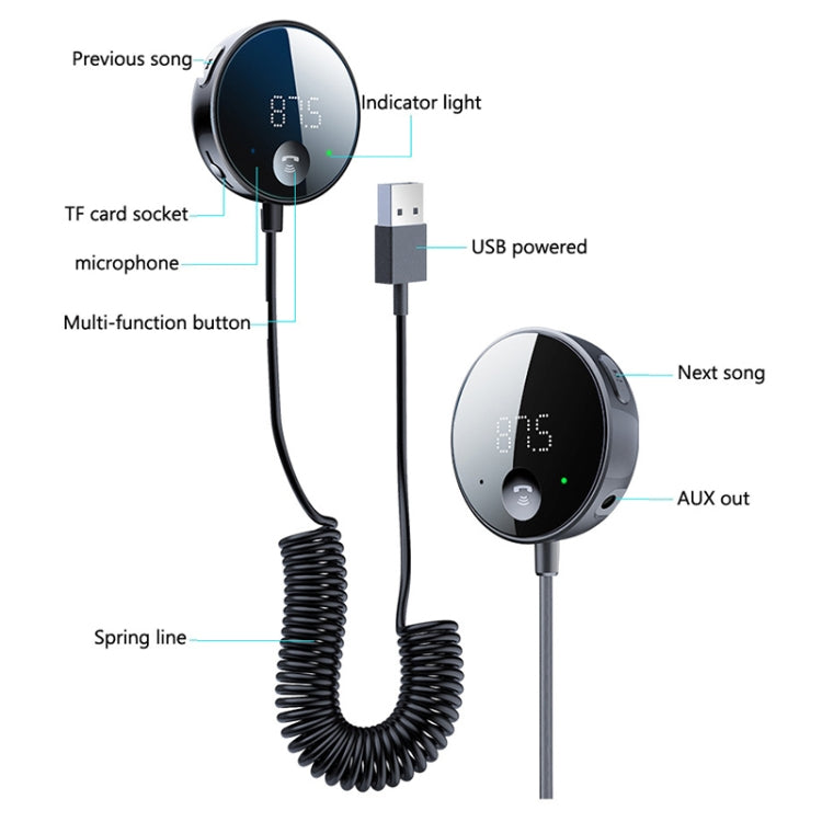 Car Bluetooth Receiver MP3 Player FM Music Transmitter, S-23