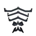 V-shaped Handles Attachments for Pulley and Lat Pulldown Machines, 5 In 1, 8 In 1, No. 1 Opposite, No. 2 Outgoing, No. 6 Biceps Up Pull, No. 7 Triceps Up Pull, No. 8 Triceps Down Pull