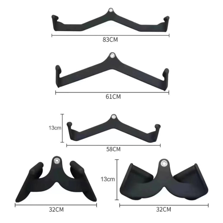 V-shaped Handles Attachments for Pulley and Lat Pulldown Machines, 5 In 1, 8 In 1, No. 1 Opposite, No. 2 Outgoing, No. 6 Biceps Up Pull, No. 7 Triceps Up Pull, No. 8 Triceps Down Pull