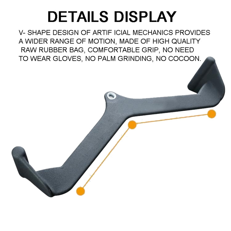 V-shaped Handles Attachments for Pulley and Lat Pulldown Machines, 5 In 1, 8 In 1, No. 1 Opposite, No. 2 Outgoing, No. 6 Biceps Up Pull, No. 7 Triceps Up Pull, No. 8 Triceps Down Pull