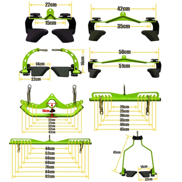 Lat Pull Down Grips Handle Back Blaster Strength Training Home Gym Rowing Machine Attachments, 8pcs/set