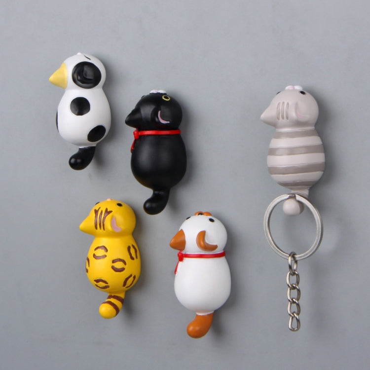 Cute Cartoon Cat 3D Fridge Magnet Mobile Phone Case Material, Money Pattern Cat, 3 -color Cat, White Scarf Cat, Gray Striped Cat