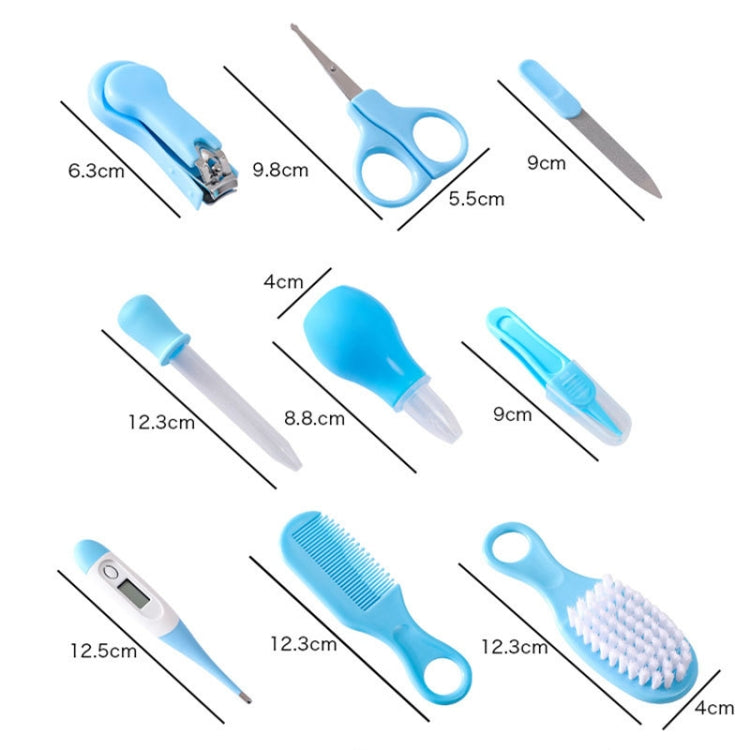 JR-6014 Children Cleaning Care Set Maternal and Baby Grooming Supplies Care Tools, 9pcs/set Blue, 9pcs/set Pink, 10pcs/set Blue, 10pcs/set Pink