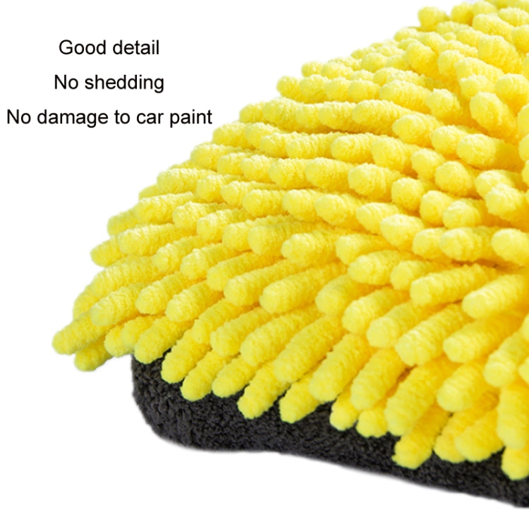 2pcs Car Chenille Coral Fleece Car Wash Double Sided Thick Gloves