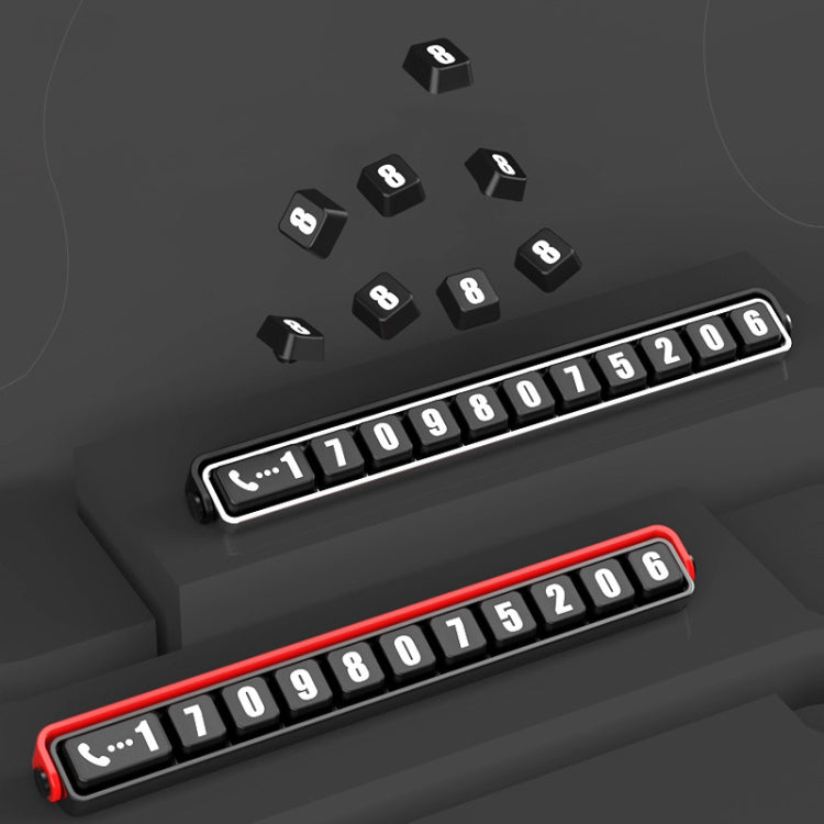 Aluminum Alloy Temporary Parking Number Plate Interior Decoration
