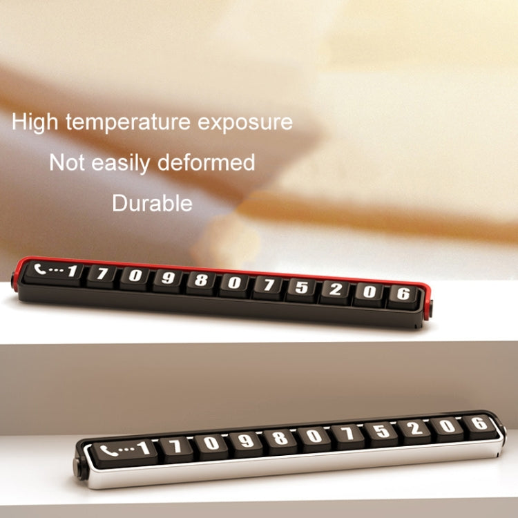 Aluminum Alloy Temporary Parking Number Plate Interior Decoration