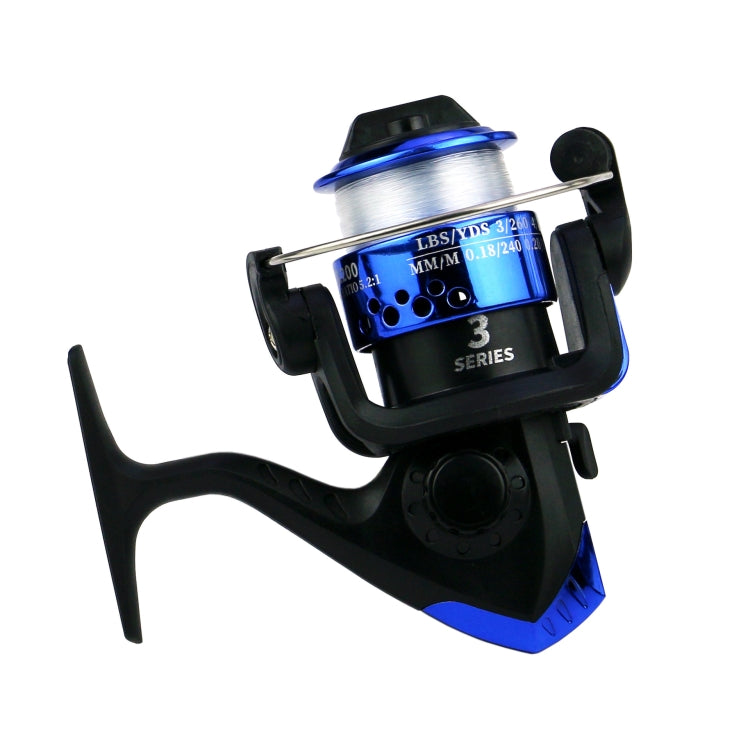 YUMOSHI JL200 Spinning Reel With Line, With Line(Electroplated Yellow), With Line(Electroplated Red), With Line(Electroplated Silver), With Line(Electroplated Green), With Line(Electroplated Blue)