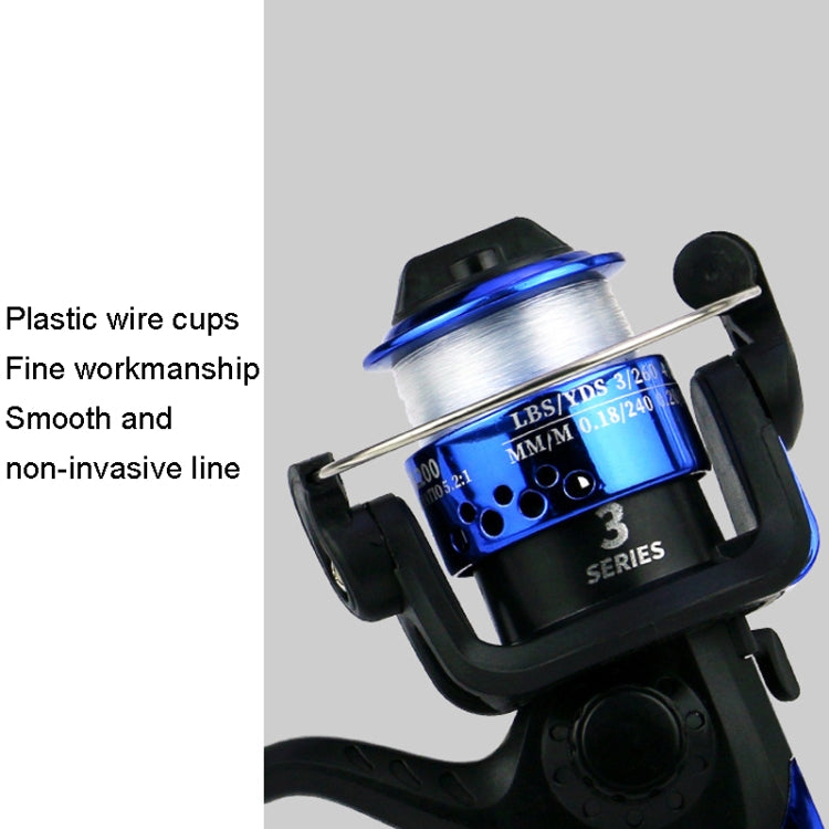 YUMOSHI JL200 Spinning Reel With Line, With Line(Electroplated Yellow), With Line(Electroplated Red), With Line(Electroplated Silver), With Line(Electroplated Green), With Line(Electroplated Blue)