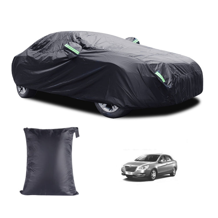 190T Silver Coated Cloth Car Rain Sun Protection Car Cover with Reflective Strip, S, M, L, XL, XXL, Y-M, Y-L, Y-XL