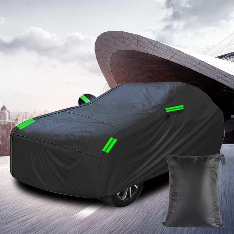 190T Silver Coated Cloth Car Rain Sun Protection Car Cover with Reflective Strip, S, M, L, XL, XXL, Y-M, Y-L, Y-XL