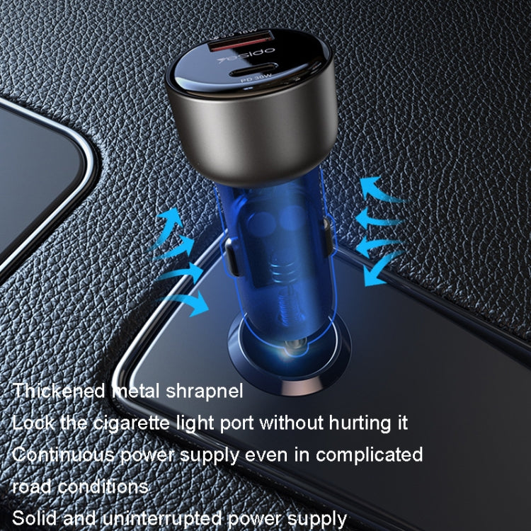 Yesido Y52 48W Dual-channel Fast Charging Zinc Alloy QC3.0 Car Charger, Y52 48W
