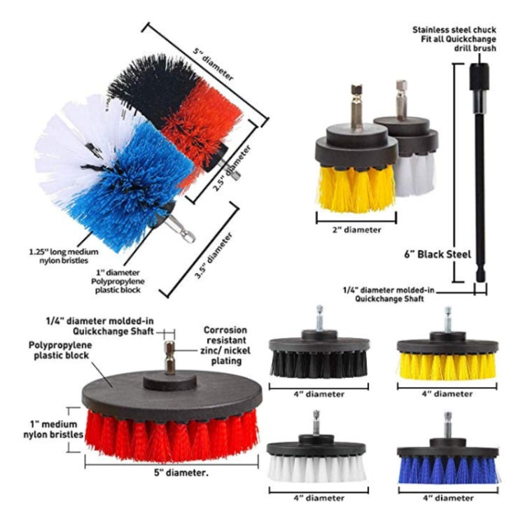 31pcs/set Electric Drill Brush Kitchen Bathroom Wall Cleaning Set, 31 in 1