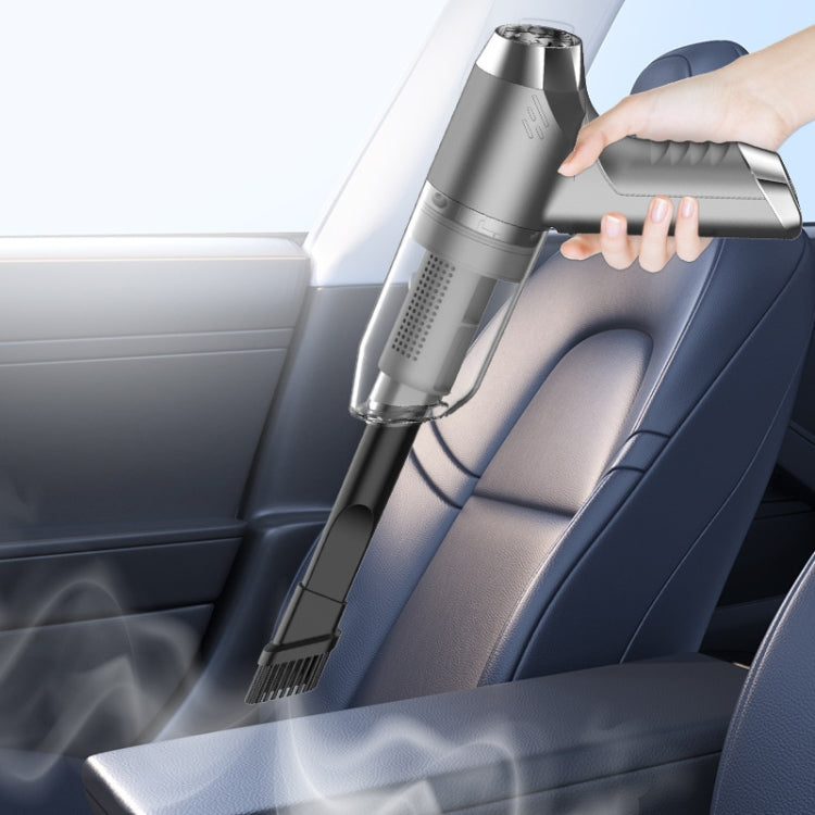 SUITU ST-6671 Wireless Car Vacuum Cleaner Small Handheld Blowing and Suction Dual Use, Style:, Basic Model Black, Basic Model White, Basic Model Black+Floor Brush, Basic Model White+Floor Brush, Brushless Silver Gray, Brushless Dark Green              ...