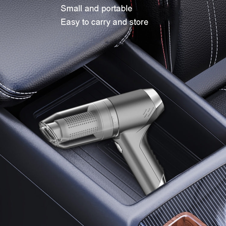 SUITU ST-6671 Wireless Car Vacuum Cleaner Small Handheld Blowing and Suction Dual Use, Style:, Basic Model Black, Basic Model White, Basic Model Black+Floor Brush, Basic Model White+Floor Brush, Brushless Silver Gray, Brushless Dark Green              ...