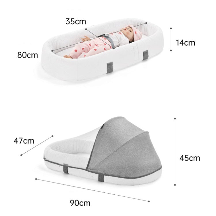 709 Portable Multifunctional Crib with Mosquito Net Folding Newborn Moveable Bed, Gray White, Pink, Sky Blue, Pink White, Blue White, Gray White+Pillow, Pink White+Pillow, Blue White+Pillow