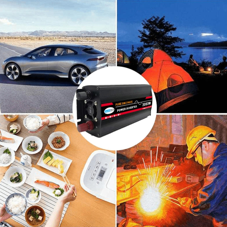 High Power Car Sine Wave Inverter Power Converter, 3000W (Actual 500W) 12V to 220V, 3000W (Actual 500W) 24V to 220V, 3000W (Actual 500W) 48V to 220V, 3000W (Actual 500W) 60V to 220V, 4000W (Actual 800W) 12V to 220V, 4000W (Actual 800W) 24V to 220V     ...