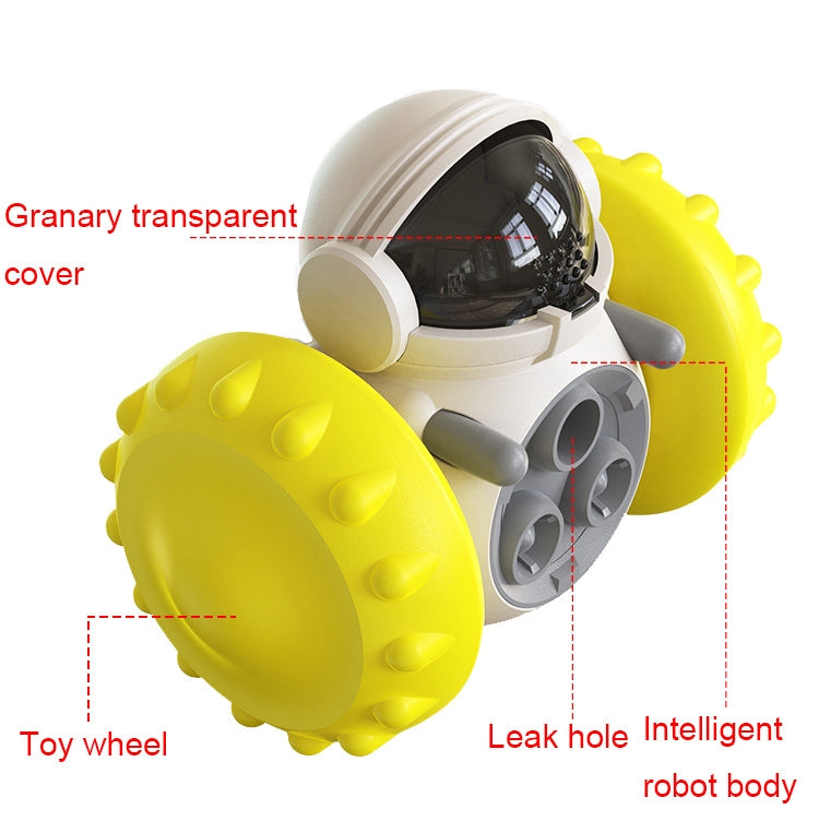 087DT Swing Car Pet Food Leaker Without Electric Tumbler Puzzle Balance Car Dog Toy, Black White, Black, Lake Blue, Yellow, Green