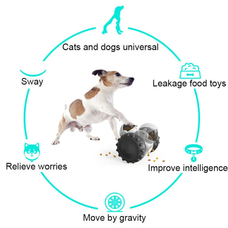 087DT Swing Car Pet Food Leaker Without Electric Tumbler Puzzle Balance Car Dog Toy, Black White, Black, Lake Blue, Yellow, Green
