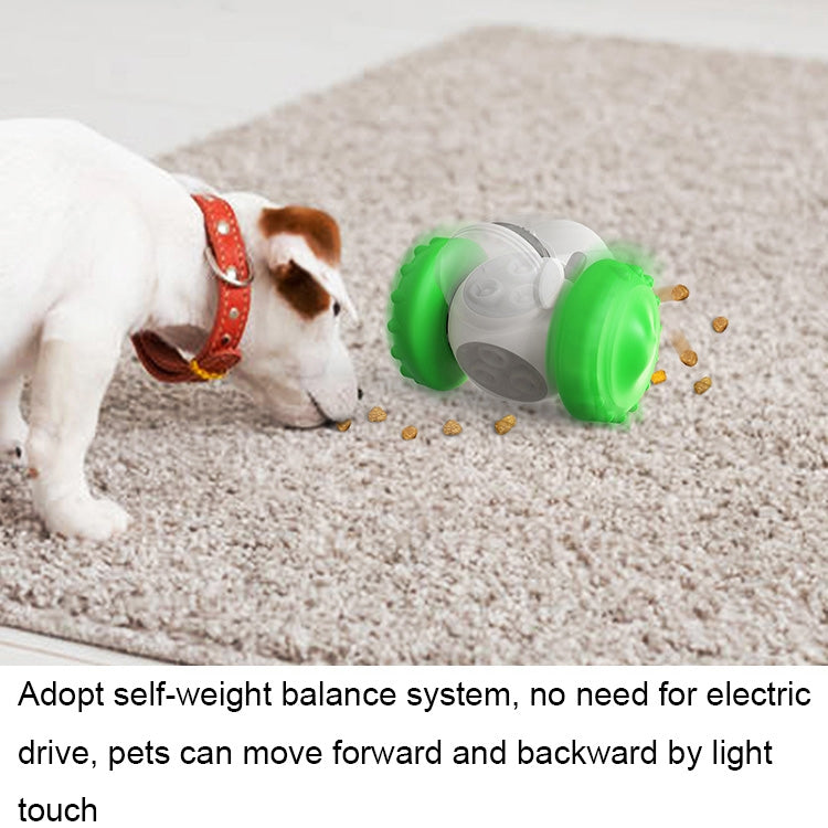 087DT Swing Car Pet Food Leaker Without Electric Tumbler Puzzle Balance Car Dog Toy, Black White, Black, Lake Blue, Yellow, Green