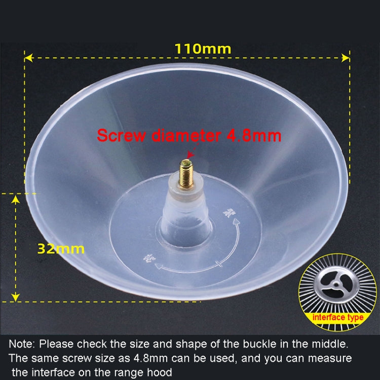 F004 4.8mm Range Hood Oil Connection Box PP Plastic Screw Oil Cup, F004