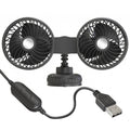 F6026 Large Suction Cup Vehicle-Mounted Double-Head Fan, F6026 USB, F6026 Cigarette Lighter with USB