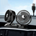 F621 Car Rotatable Turntable Silent Car Double Head Fan, USB, 12V Cigarette Lighter, 24V Cigarette Lighter, High Allocation USB, High Allocation 12V Cigarette Lighter, High Allocation 24V Cigarette Lighter
