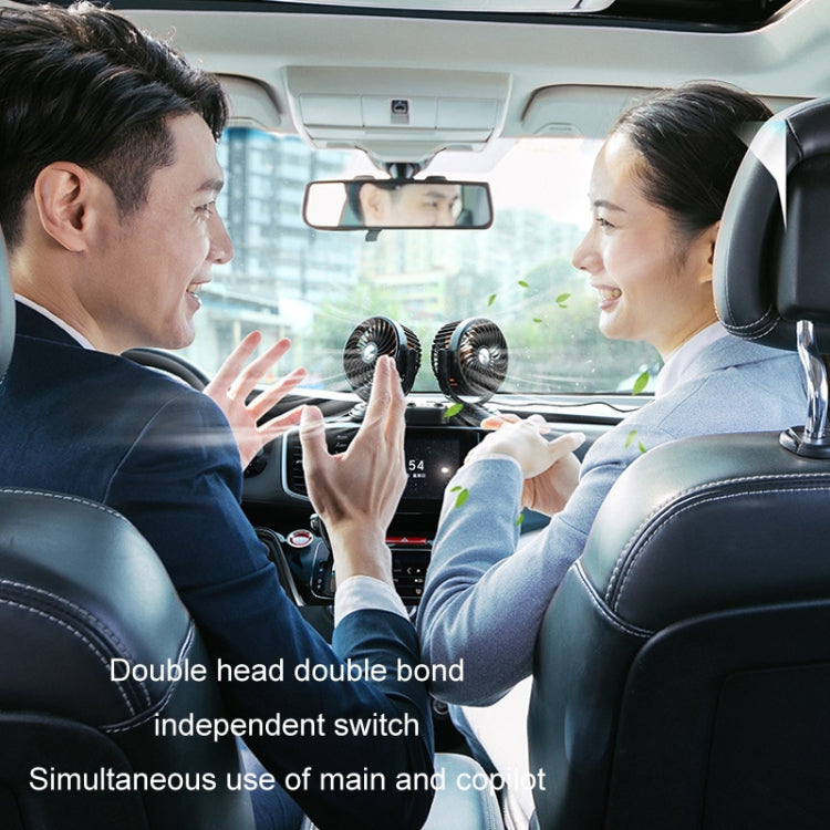 F621 Car Rotatable Turntable Silent Car Double Head Fan, USB, 12V Cigarette Lighter, 24V Cigarette Lighter, High Allocation USB, High Allocation 12V Cigarette Lighter, High Allocation 24V Cigarette Lighter