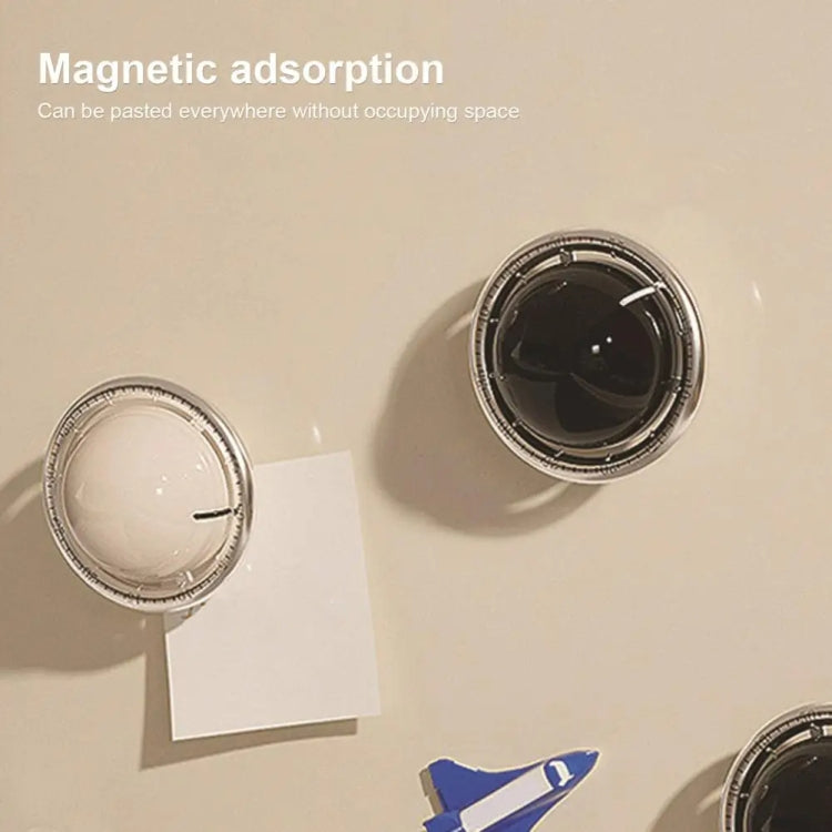 Kitchen Mechanical Timer Reminder Visual Time Manager Magnetic Suction Alarm Clock, Ivory White, Black