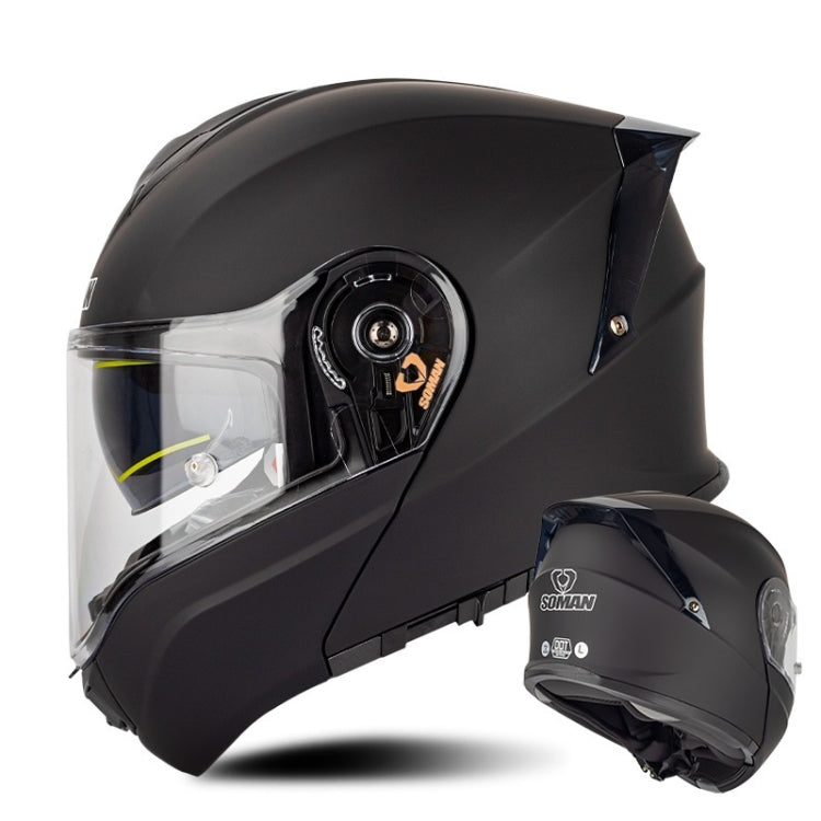 SOMAN Racing Motorcycle Double Lens Riding Safety Helmet, XXL, M, L, XL