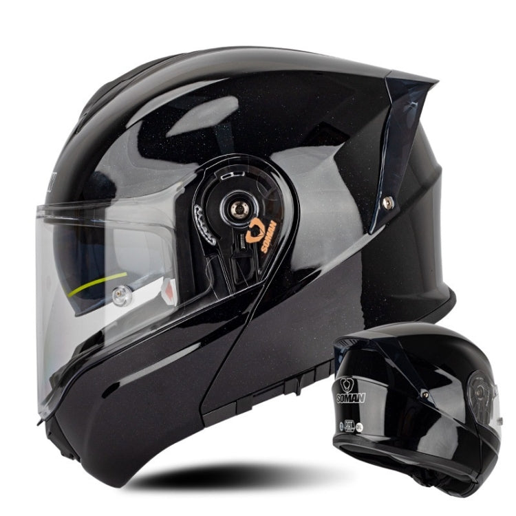SOMAN Racing Motorcycle Double Lens Riding Safety Helmet, XXL, M, L, XL