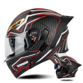 SOMAN Motorcycle Dual Lens Riding Peel-Off Full Coverage Helmet, S, M, L, XL