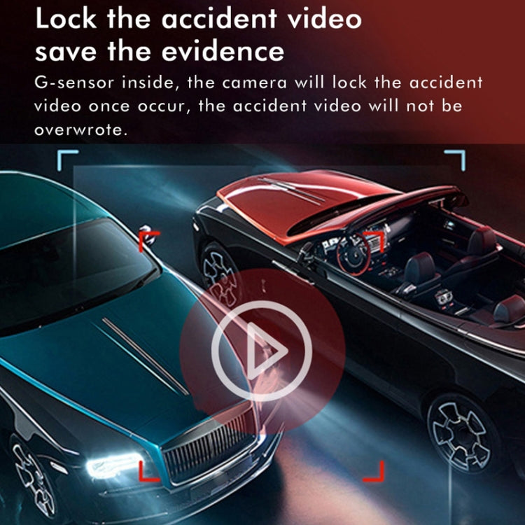 Anytek M12+ 9.66 Inch Large Screen Dual-Record Driving Recorder 2K Touch Screen Parking Video Reversing Image, M12+