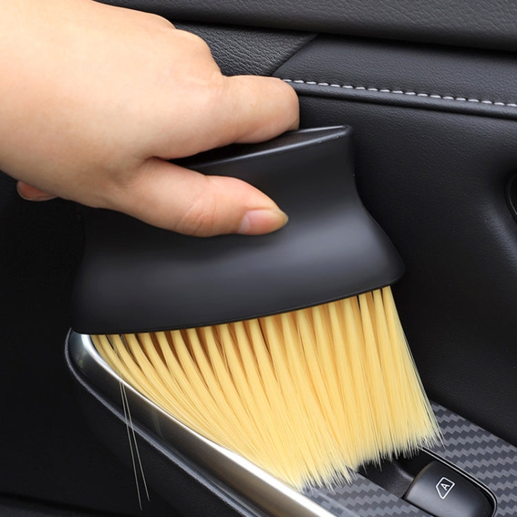 Car Air Conditioning Outlet Cleaning Brush Ultra-Soft Auto Interior Detail Brus, Black, Yellow