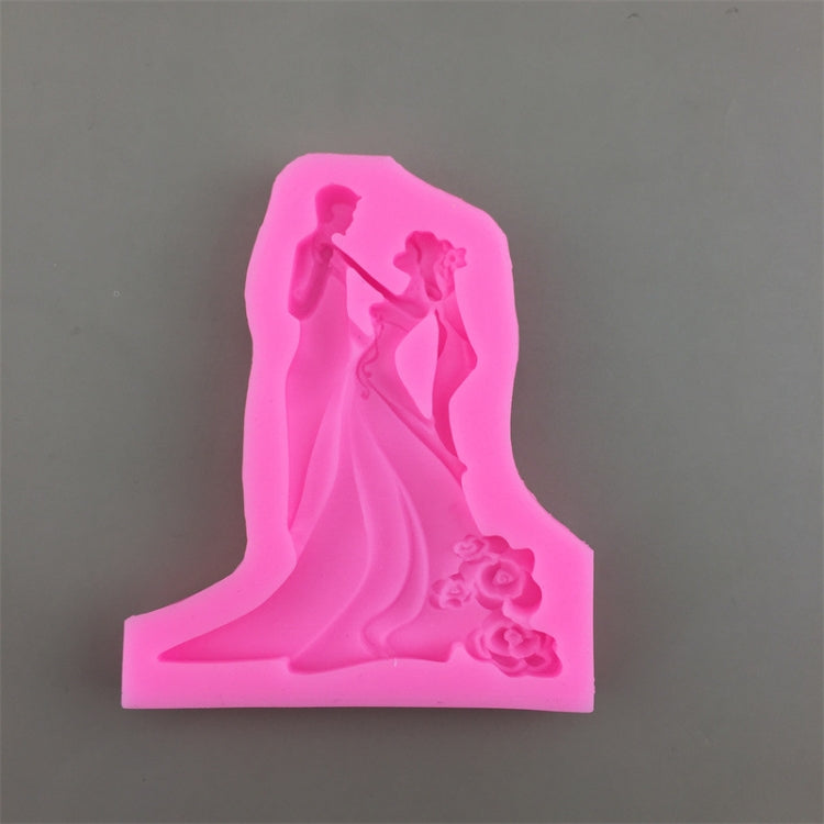 Bride And Groom Silicone Chocolate Epoxy Plaster Mold, Small, Large