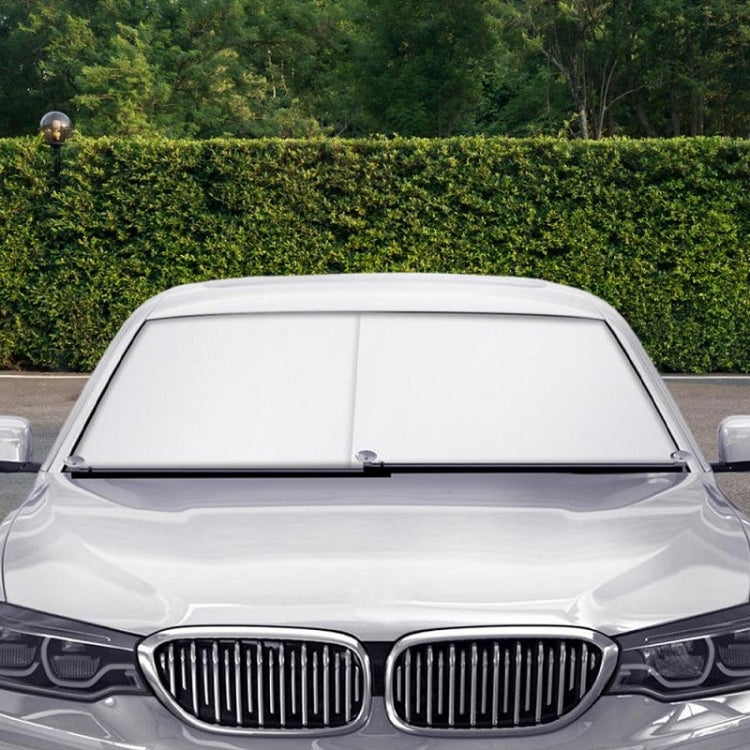 Car Front Windshield Retractable Sun Protection Sunshade Curtain, 70-135cm, 70-135cm+ 4 Mesh Side Curtain
