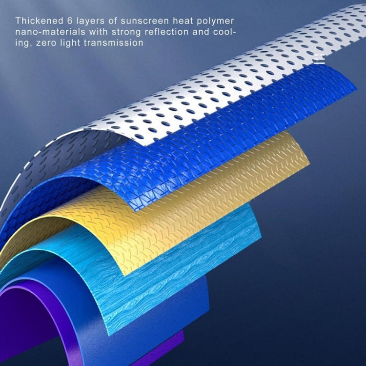 Car Front Windshield Retractable Sun Protection Sunshade Curtain, 70-135cm, 70-135cm+ 4 Mesh Side Curtain