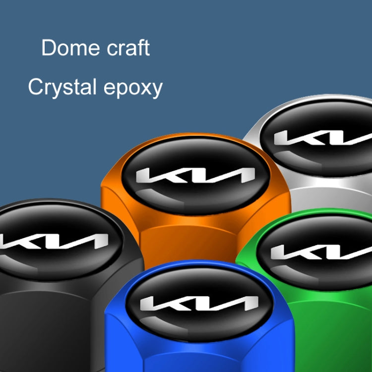 3sets For KIA KN Car Tire Valve Core Decorative Metal Cap
