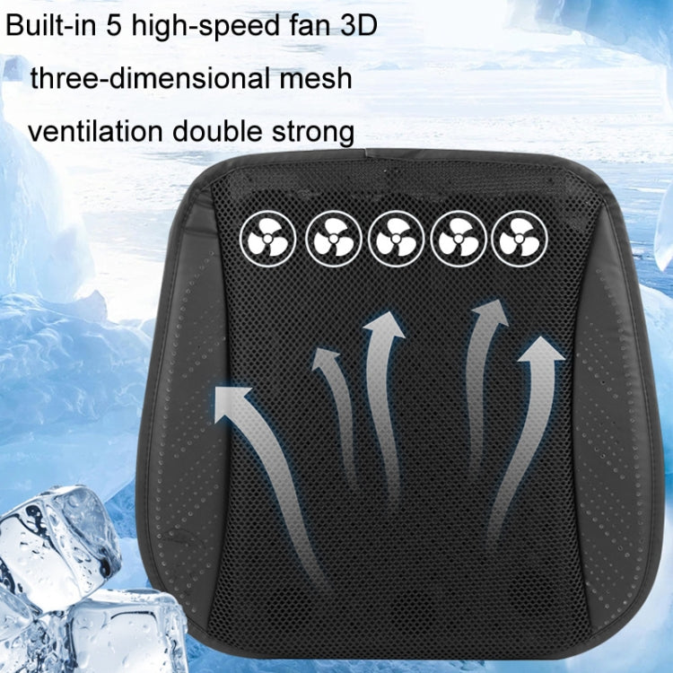 Multifunctional USB Fan Ventilation Heat Dissipation Car Seat Cushion, Black 5 Sets Fan, Red 5 Sets Fan, Blue 5 Sets Fan, Navy 5 Sets Fan