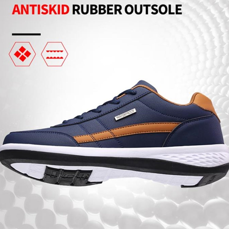 Leather Men Casual Shoes Breathable Leisure Male Sneakers All-Match Men Shoes, 38, 39, 40, 41, 42, 43, 44, 45, 46, 47, 48, 49, 50