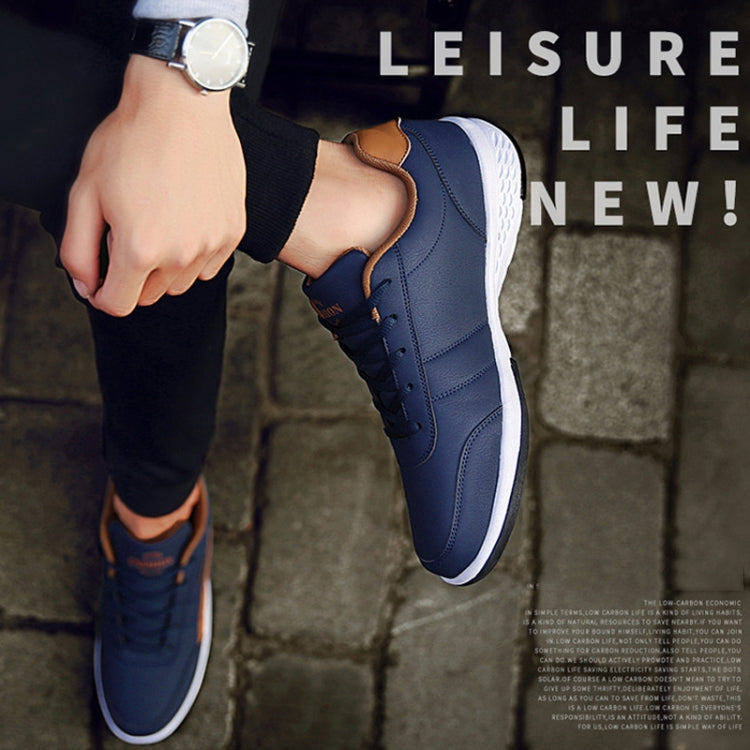 Leather Men Casual Shoes Breathable Leisure Male Sneakers All-Match Men Shoes, 38, 39, 40, 41, 42, 43, 44, 45, 46, 47, 48, 49, 50