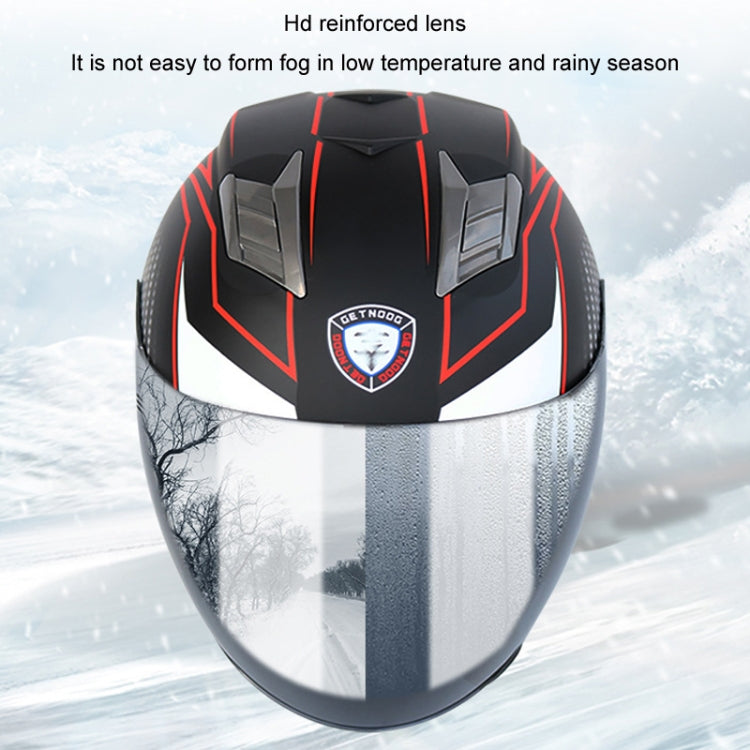 KUQIBAO Motorcycle Smart Bluetooth-compatible Sun Protection Double Lens Safety Helmet, M, L, XL, XXL