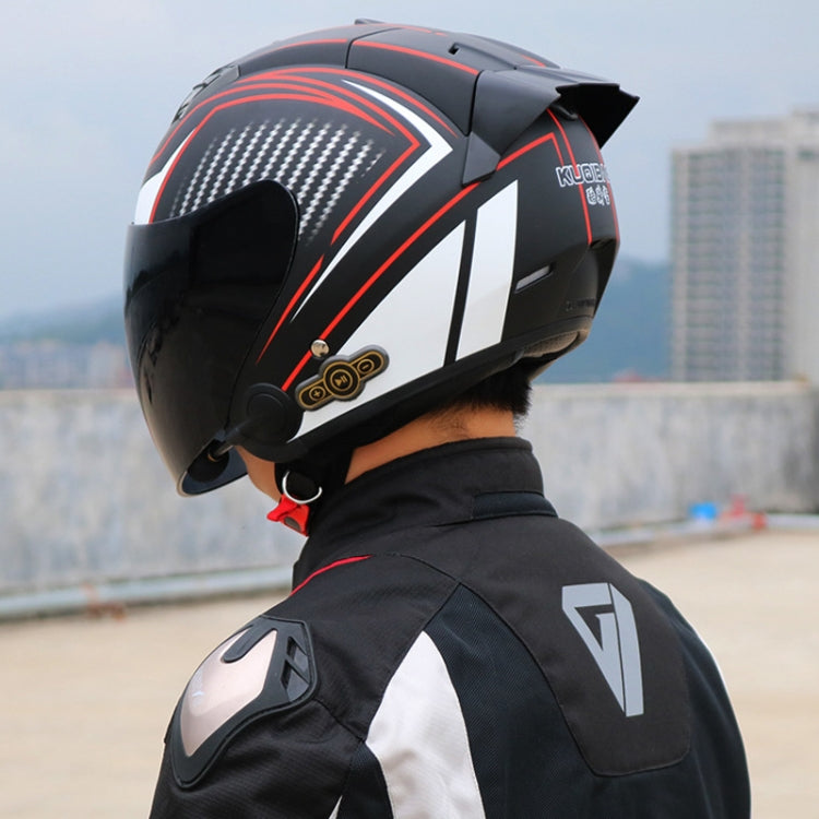 KUQIBAO Motorcycle Smart Bluetooth-compatible Sun Protection Double Lens Safety Helmet, M, L, XL, XXL