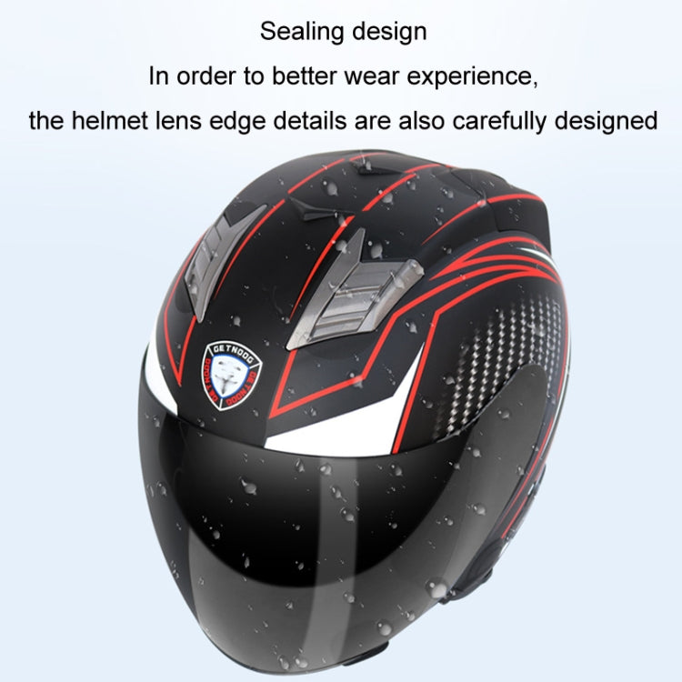 KUQIBAO Motorcycle Smart Bluetooth-compatible Sun Protection Double Lens Safety Helmet, M, L, XL, XXL