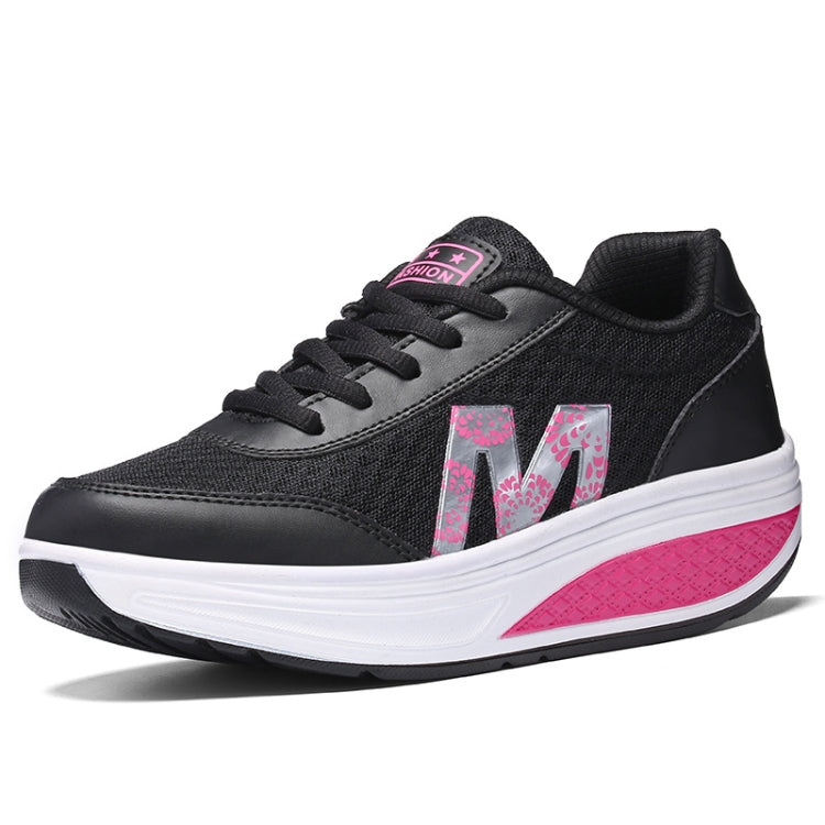 Womens Sneakers Thick Bottom Platform Shoes Mesh Breathable Rocker Shoes, 35, 36, 37, 38, 39, 40, 41, 42, 43