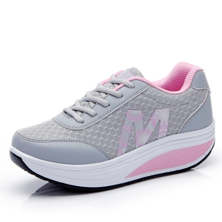 Womens Sneakers Thick Bottom Platform Shoes Mesh Breathable Rocker Shoes, 35, 36, 37, 38, 39, 40, 41, 42, 43
