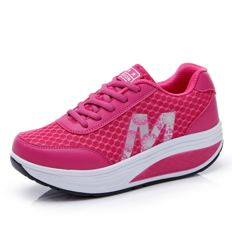 Womens Sneakers Thick Bottom Platform Shoes Mesh Breathable Rocker Shoes, 35, 36, 37, 38, 39, 40, 41, 42, 43